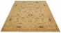 Bordered  Traditional Ivory Area rug 6x9 Afghan Hand-knotted 299237