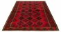 Bordered  Tribal Red Area rug 4x6 Turkish Hand-knotted 318803
