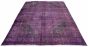 Bordered  Transitional Purple Area rug 9x12 Turkish Hand-knotted 331329