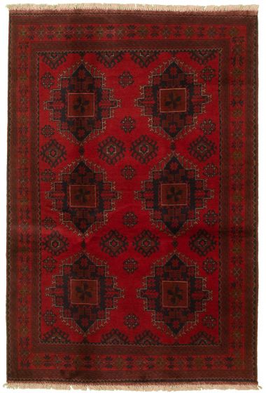 Bordered  Tribal  Area rug 3x5 Afghan Hand-knotted 327189