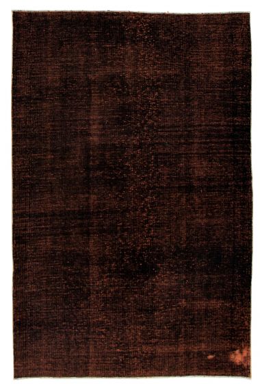 Overdyed  Transitional Black Area rug 5x8 Turkish Hand-knotted 328170