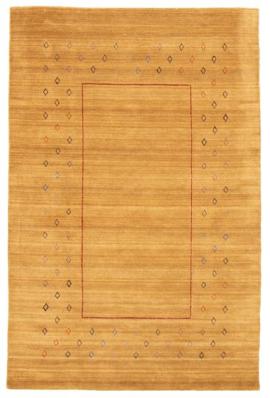 Gabbeh  Tribal Brown Area rug 5x8 Indian Hand Loomed 370903