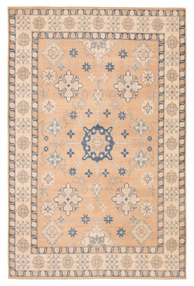Geometric  Vintage/Distressed Brown Area rug 9x12 Afghan Hand-knotted 392230