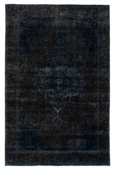 Overdyed  Transitional Blue Area rug 4x6 Turkish Hand-knotted 392464