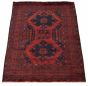Bordered  Tribal Brown Area rug 3x5 Afghan Hand-knotted 313024
