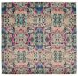 Casual  Transitional Green Area rug Square Pakistani Hand-knotted 341533