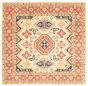 Bordered  Traditional Ivory Area rug Square Afghan Hand-knotted 348287