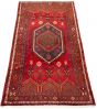 Bordered  Traditional Red Area rug 4x6 Persian Hand-knotted 303257