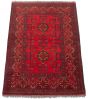 Bordered  Tribal Red Area rug 3x5 Afghan Hand-knotted 305547