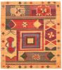 Bordered  Transitional Ivory Area rug 8x10 Turkish Flat-weave 335790