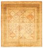 Bordered  Traditional Yellow Area rug Square Pakistani Hand-knotted 341251