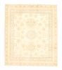 Bordered  Traditional Ivory Area rug 6x9 Afghan Hand-knotted 346597