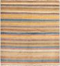 Gabbeh  Transitional Ivory Area rug 5x8 Afghan Hand-knotted 299433