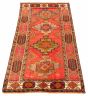 Bordered  Tribal Brown Area rug Unique Turkish Hand-knotted 317981