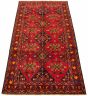 Bordered  Tribal Red Area rug Unique Turkish Hand-knotted 320236