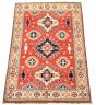 Bordered  Tribal Red Area rug 3x5 Afghan Hand-knotted 329315
