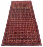 Persian Mahal 3'7" x 10'5" Hand-knotted Wool Rug 