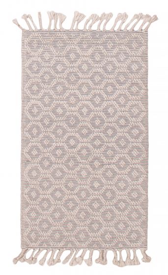 Braided  Transitional Ivory Area rug 3x5 Indian Braid weave 390382