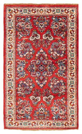 Floral  Traditional Red Area rug 3x5 Turkish Hand-knotted 392855