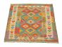 Bordered  Geometric Multi Area rug 3x5 Turkish Flat-weave 329459