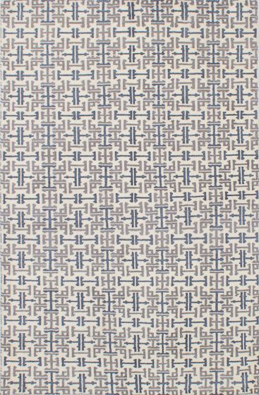 Transitional Ivory Area rug 5x8 Indian Hand-knotted 239693