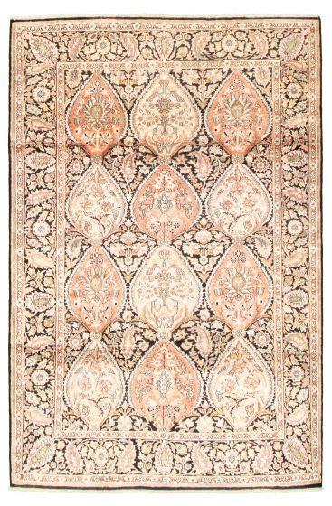 Bordered  Traditional Blue Area rug 3x5 Indian Hand-knotted 316705