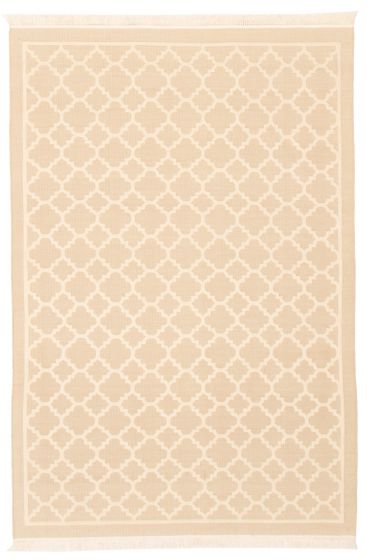 Carved  Solid Ivory Area rug 5x8 Indian Hand-knotted 368783