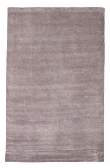 Solid  Transitional Grey Area rug 5x8 Indian Hand Loomed 383000