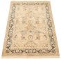 Bordered  Traditional Ivory Area rug 4x6 Pakistani Hand-knotted 301743