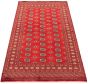Bordered  Tribal Red Area rug 5x8 Pakistani Hand-knotted 305654