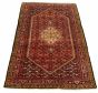 Bordered  Traditional Red Area rug Unique Persian Hand-knotted 324162