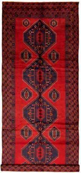 Bordered  Tribal  Runner rug 13-ft-runner Afghan Hand-knotted 326789