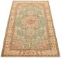 Bordered  Traditional Green Area rug 6x9 Turkish Hand-knotted 281041