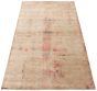 Carved  Transitional Ivory Area rug 5x8 Indian Hand-knotted 307599