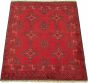 Bordered  Tribal Red Area rug 3x5 Afghan Hand-knotted 329651
