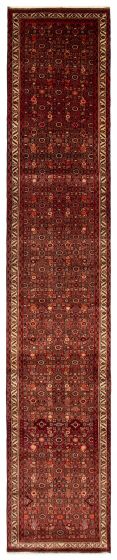 Traditional  Tribal Red Runner rug 14-ft-runner Turkish Hand-knotted 393956