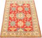Bordered  Traditional Red Area rug 4x6 Afghan Hand-knotted 305813