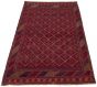 Bordered  Geometric Red Area rug 4x6 Afghan Hand-knotted 311556