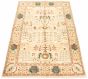 Bordered  Traditional Ivory Area rug 5x8 Afghan Hand-knotted 318430