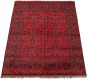 Bordered  Tribal Red Area rug 4x6 Afghan Hand-knotted 328770