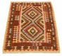 Bordered  Geometric Multi Area rug 3x5 Turkish Flat-weave 329423