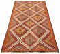 Turkish Konya 5'6" x 11'8" Flat-Weave Wool Tapestry Kilim 