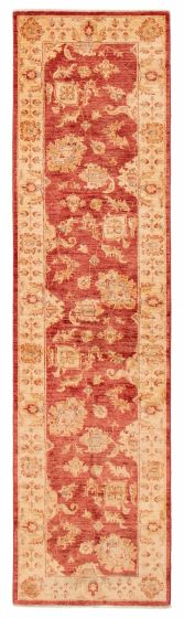 Traditional Red Runner rug 10-ft-runner Afghan Hand-knotted 391916