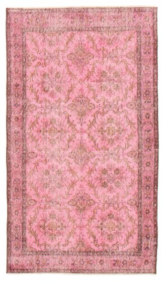 Overdyed  Transitional Pink Area rug 4x6 Turkish Hand-knotted 361233