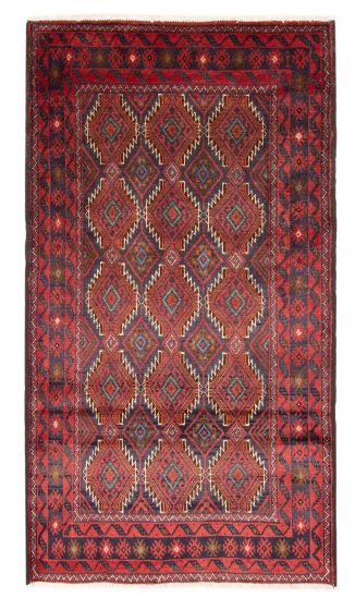 Bordered  Traditional Blue Area rug 3x5 Afghan Hand-knotted 378691