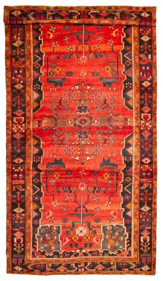 Traditional Red Rectangle 6x12 Turkish Hand-knotted 440359