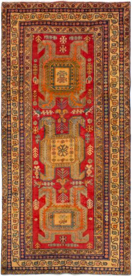 Bordered  Traditional Red Area rug Unique Persian Hand-knotted 264983