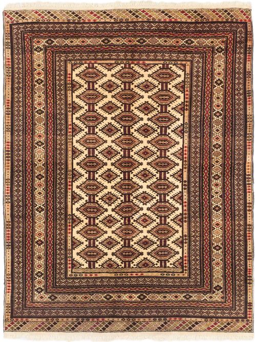 Afghan Finest Mouri 4'5" x 5'8" Hand-knotted Wool Rug 