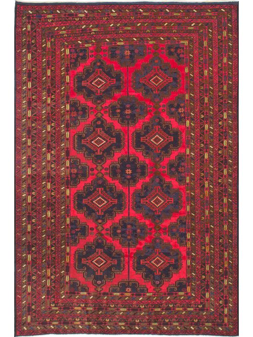 Afghan Finest Rizbaft 6'7" x 10'1" Hand-knotted Wool Rug 