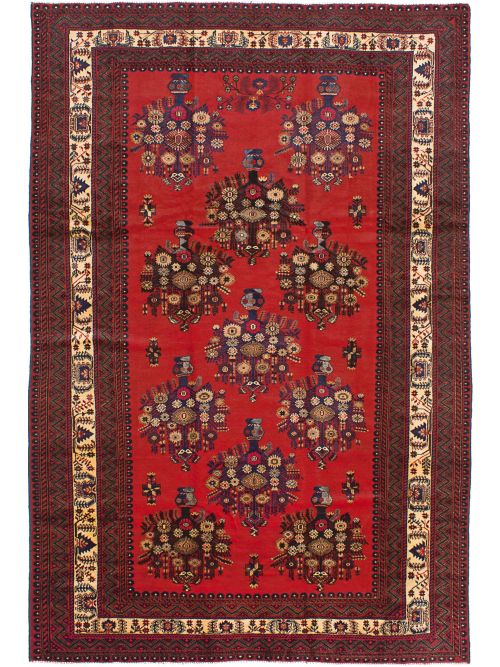Afghan Finest Rizbaft 6'6" x 9'10" Hand-knotted Wool Rug 